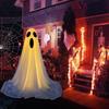 Halloweendekorationer för utomhus DIY Stort upplyst vitt tygspöke med LED-slinga för hemmets veranda trädgårdsdekor