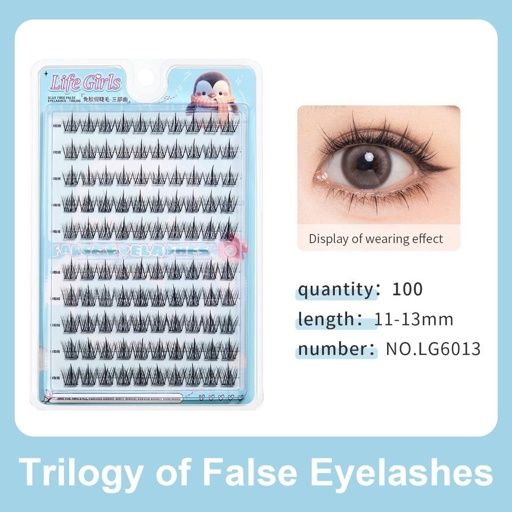 Segmented Individual Eyelashes Large Capacity Eyelashes Extensions L Curl False Eyelashes  Cosplay
