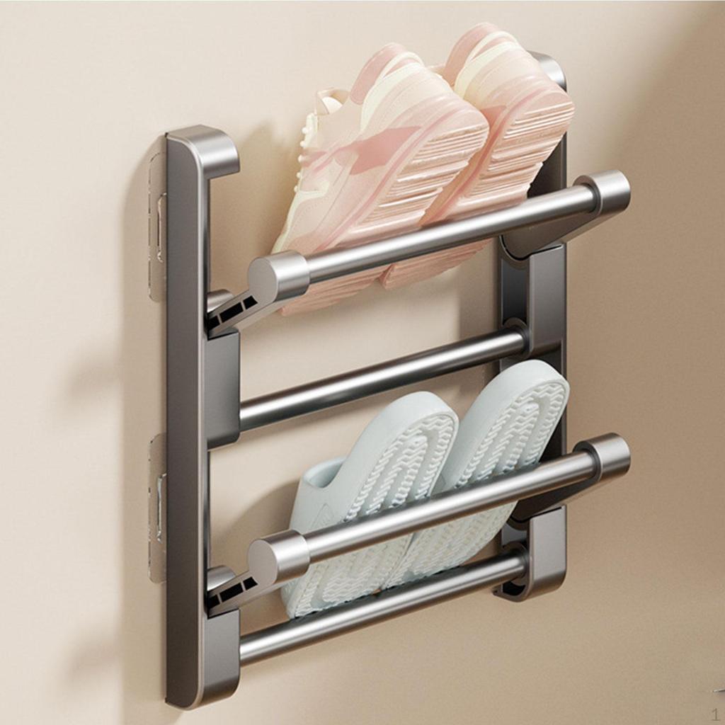 Foldable Wall-mounted Shoe Rack Saves Space And Allows You to Hang Accessories in Caravans, Closets,