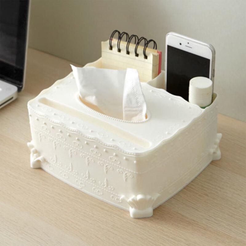 Leduo Time Multifunctional Desk Organizer with Tissue Box