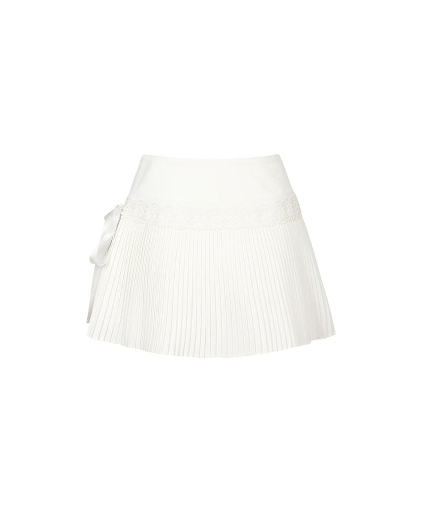 Moabel Classic Pleats Skirt - Ivory