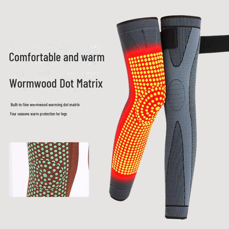 Genouillères de Compression Sportives avec Sangles en Nylon et Armoise