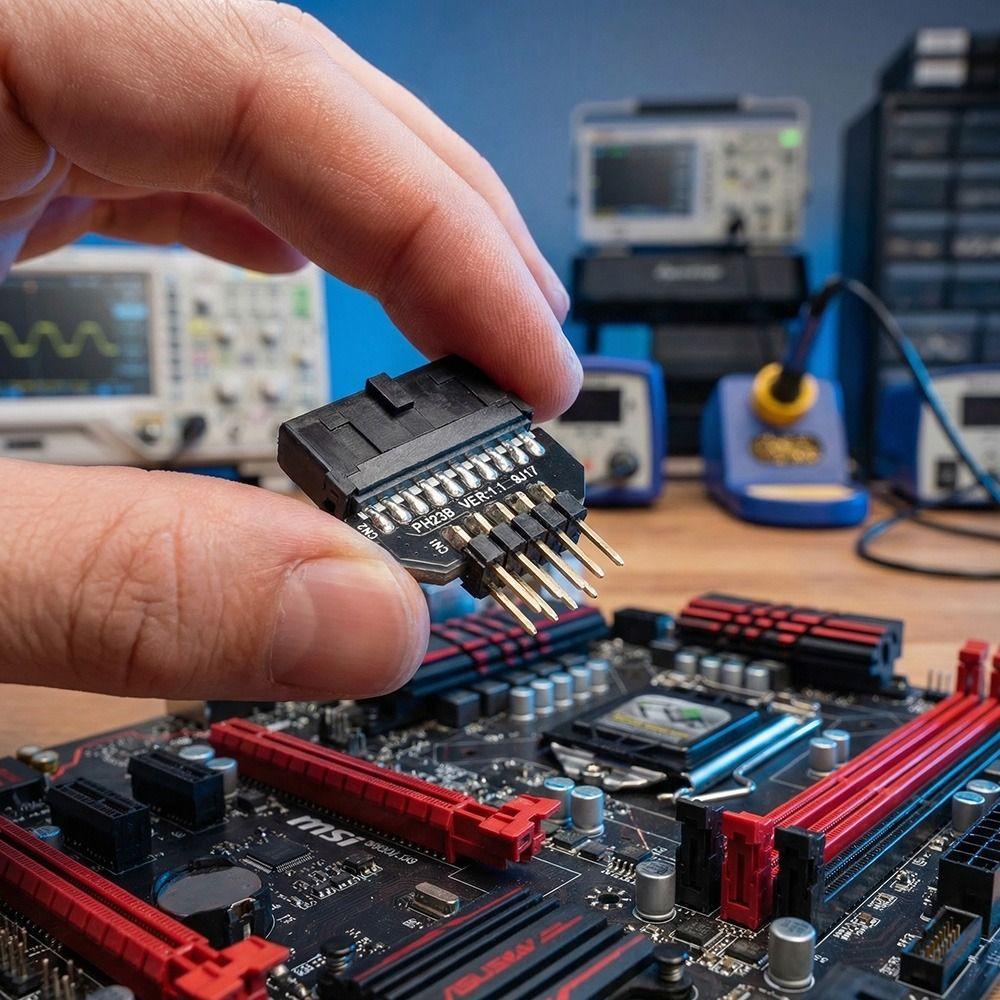 Plug and Play Front Panel Plug Connector Plastic Shell Motherboard Adapter PC Assembly