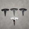 Autoaufkleber Tesla 3D ABS Chrom Schwarz Logo Auto Lenkradabdeckung Aufkleber Abzeichen Emblem Für Tesla Model 3 Y X S Aufkleber Ersatz