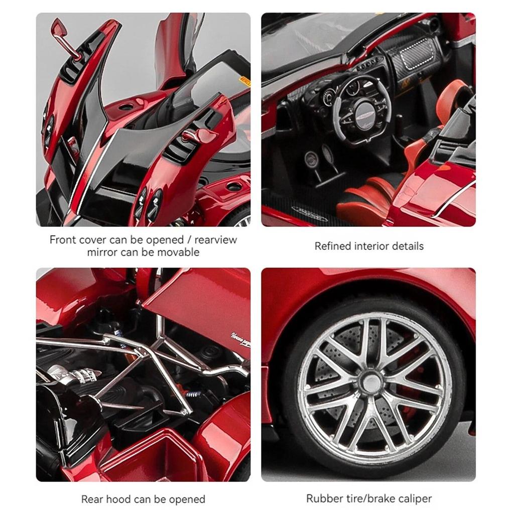 1/18 Pagani Huayra BC Blu Francia/Candy Blue with Carbon Accents 1/18 Model Car By Autoart