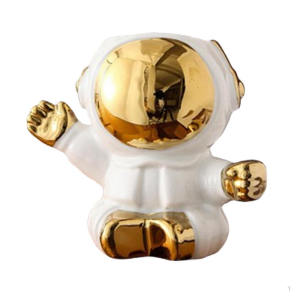 Ceramic Spaceman Figurine for Contemporary Home Decor