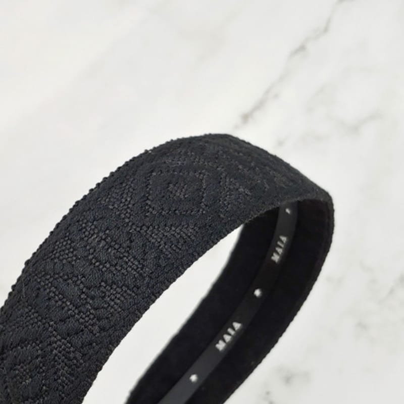 MAIA Stirnband mit geometrischem Muster - Schwarz