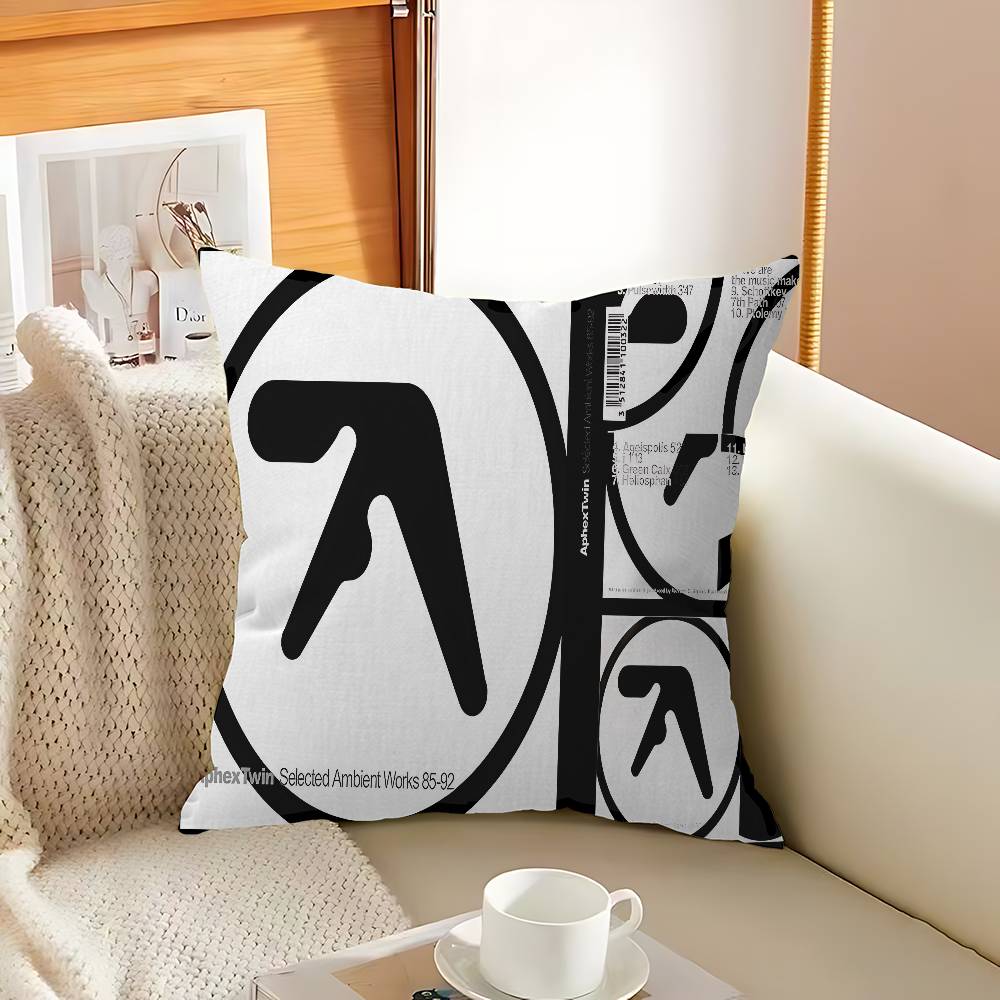 DJ AAphex TTwins Pillow Covers Cartoon Sofa Decorative Home Doublesided Printing Short Plush Cute Cushion Cover