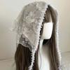 White Lolita Headscarf 3D Butterfly Lace Hair Band  Travel Beach Picnic Photoshoot