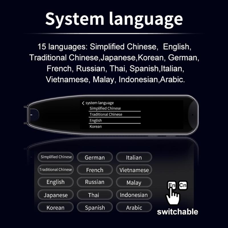Portable Language Conversion Device With Long Power Time And 8GB Capacity For Fast Text Conversion