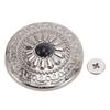5 Set 30mm Decorative Flower Screw Back Buttons Vintage Screw Buttons with 4.5mm Screws Silver for PU Leather DIY Zinc Alloy
