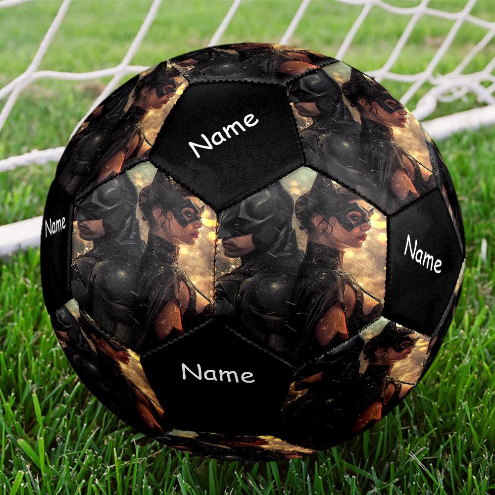 Custom Name Batman Theme Size 5 Soccer Ball, Suitable for Both Indoor and Outdoor Matches, a Gift Suitable for Everyone.