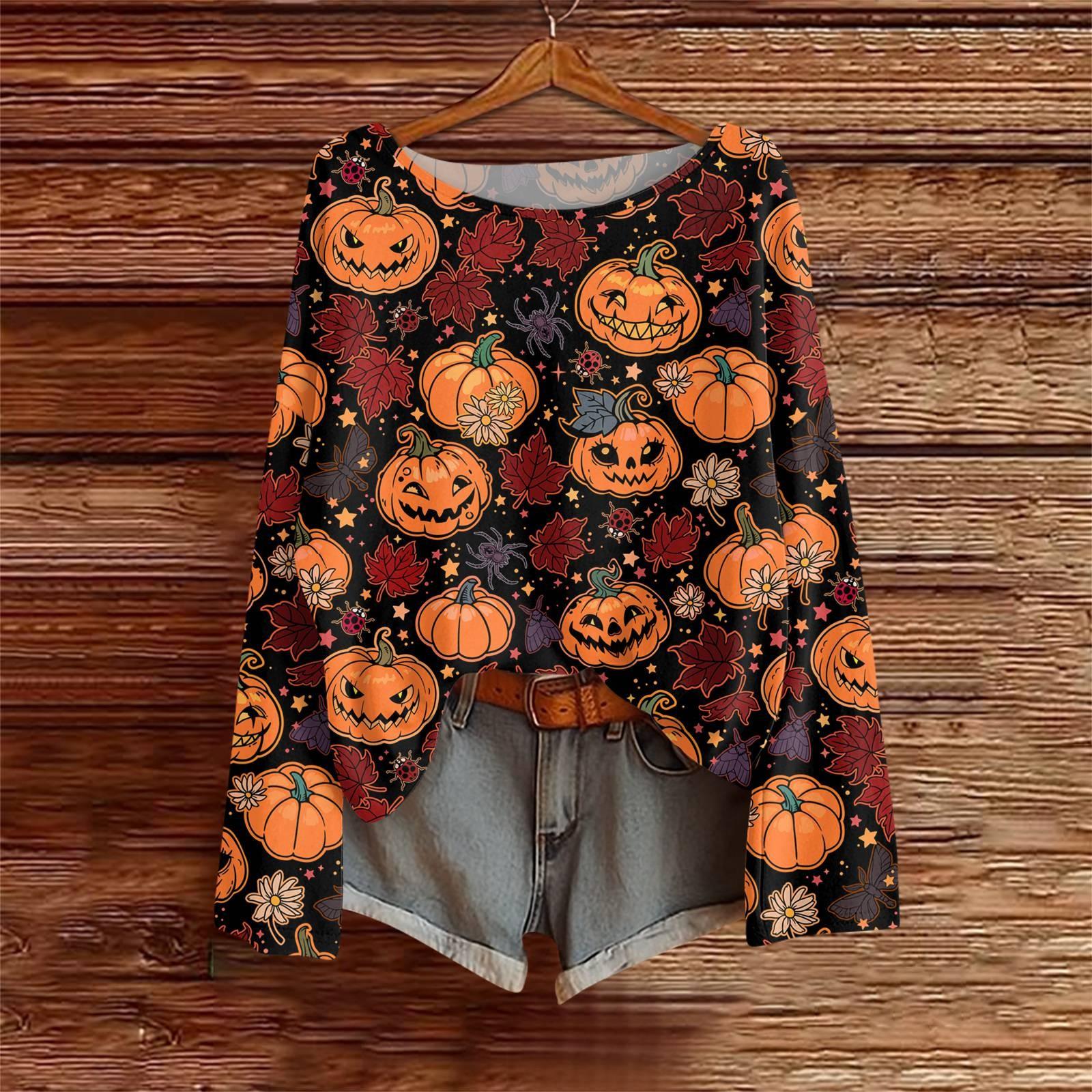 

Рубашки с длинным рукавом для женщин, футболки с принтом, блузки, повседневные базовые топы больших размеров, пуловеры S