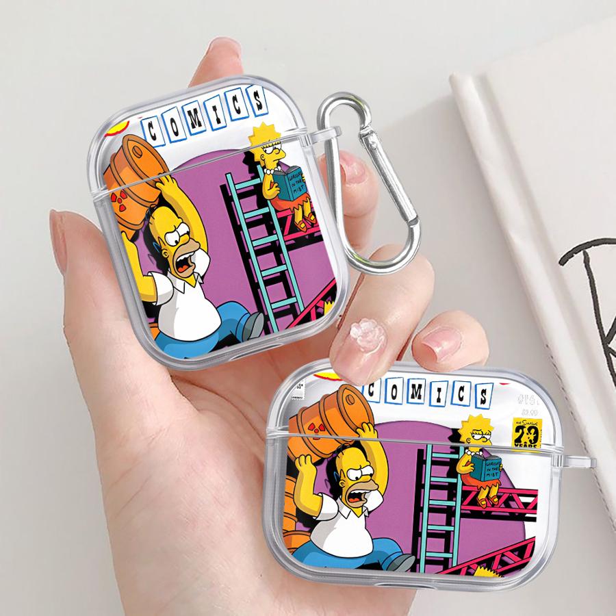 Cartoon The S-simpsons Clear Earphone Cases Cover Case For Airpods 4 Pro 2 3 Pro3 1 Pro2
