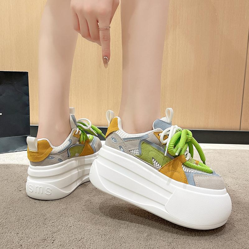 Fashion 8 cm New Women Autumn Breathable Sneakers Casual Female Comfortable Sports Shoes Ladies Shoes Zapatos De Mujer Designer Shoes