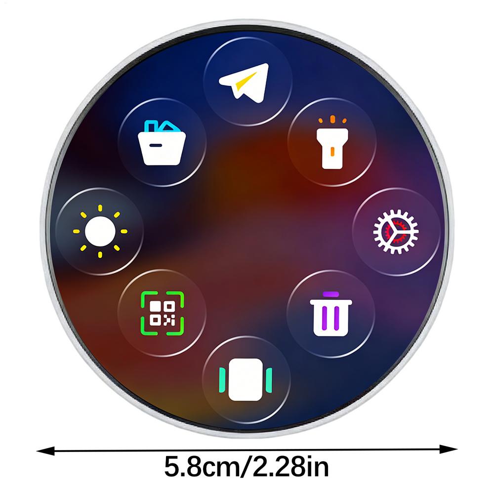 

1.85 Inch Wireless Digital Badge Pin Touchscreen Electronic Brooch for Clothes 10H Playback Video Photo Display for Backpack