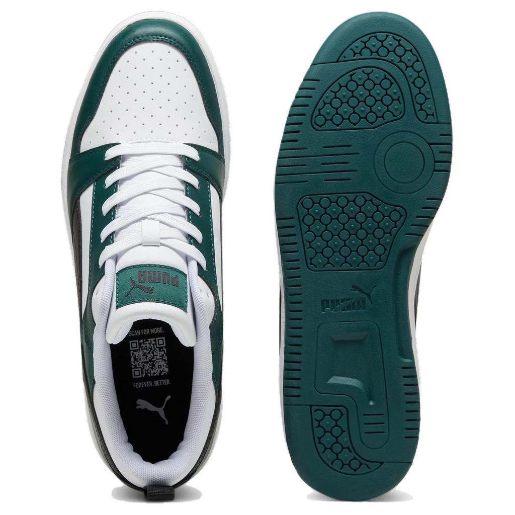 Puma Rebound V6 Low Top Skateboard Shoes Unisex Green 392328-34