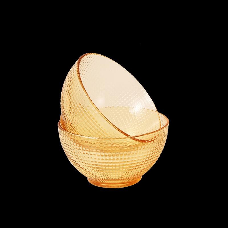 Miko Amber Series Heat-Resistant Glass Noodle Bowl Set (2-Piece)