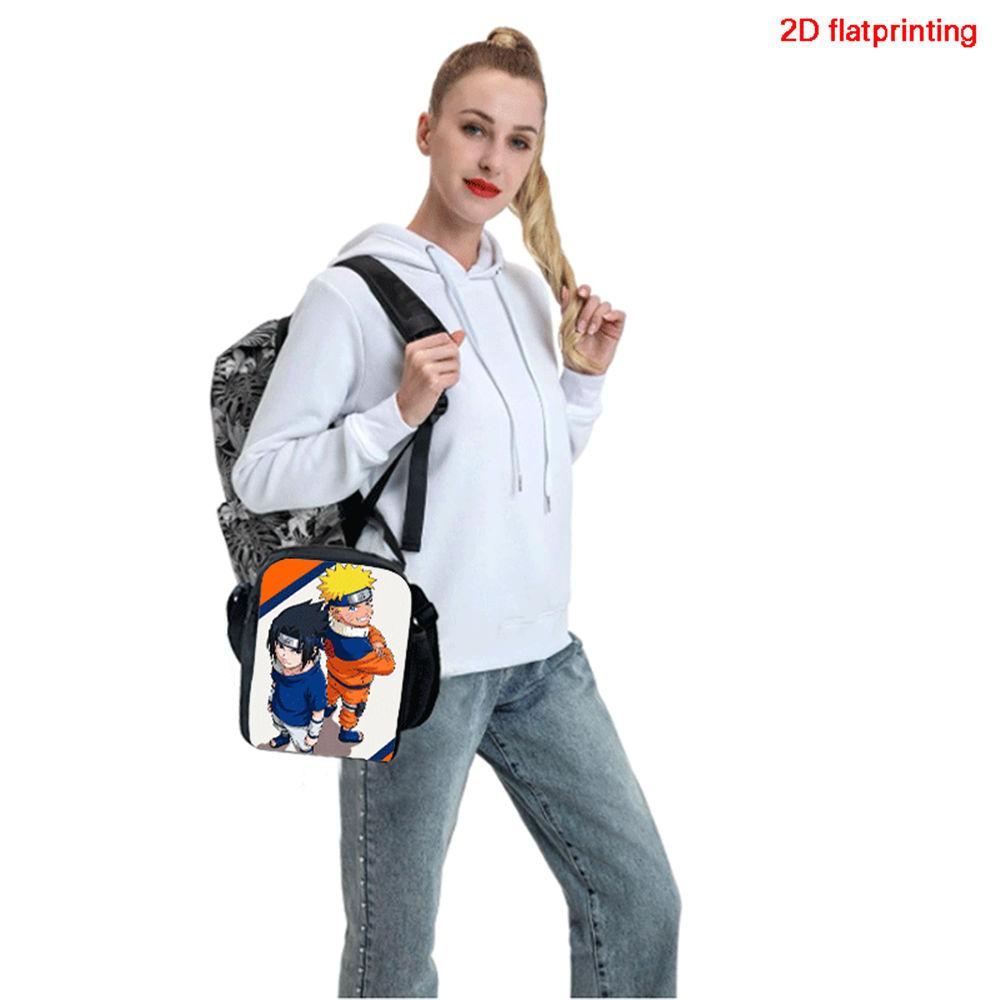 NARUTO Cartoon Anime Children's Picnic Bag,Kids Insulated Cooler Lunch Bags Cute Portable Lightweight,For Boys & Girls Age 4-10
