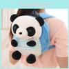 Panda Striped Childrens Backpack With Plush Toy For Kids Birthday Gift And School Use