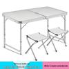 Portable Aluminum Alloy Folding Table and Chairs for Outdoor Camping, Night Market, and Leisure Activities