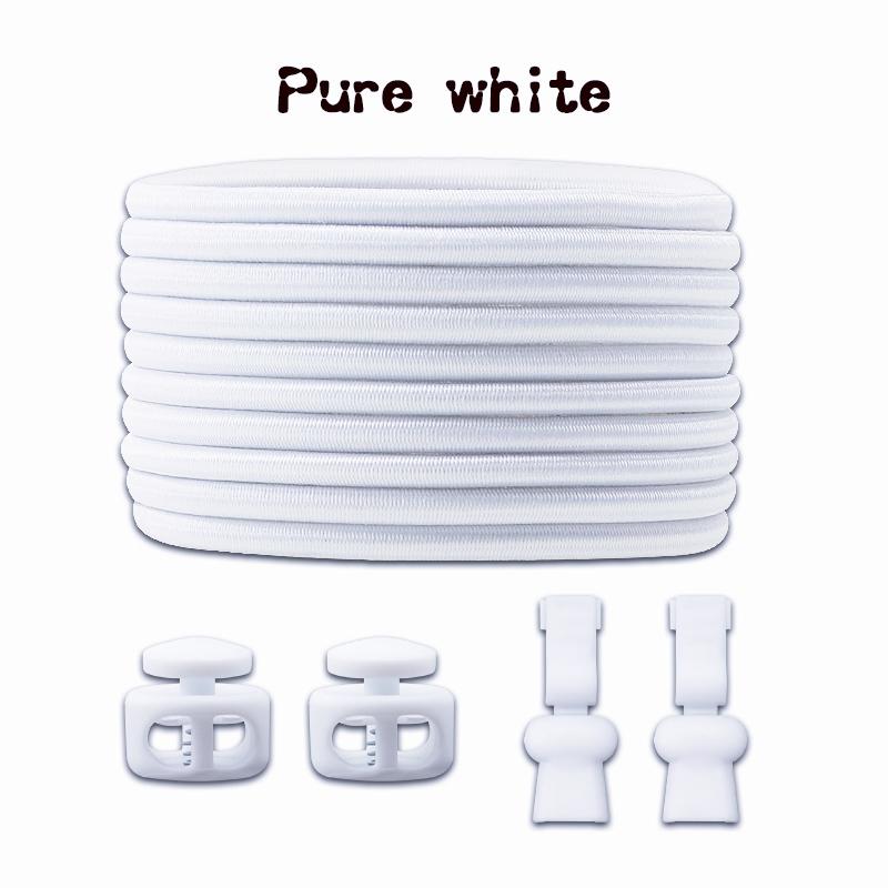 1Pair/3Pair Round Tennis Lazy Laces Without Ties Unisex Elastic Shoelaces Sneakers No Tie Shoe Laces Adult Kids Shoe Accessories