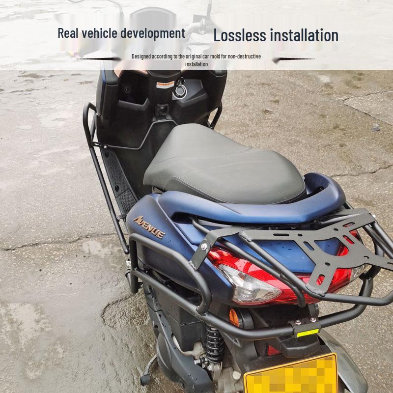 Yamaha Xunying 125 Front & Rear Bumper Guard with JYM125T-3 Anti-Fall Bar and Rear Luggage Rack Modification