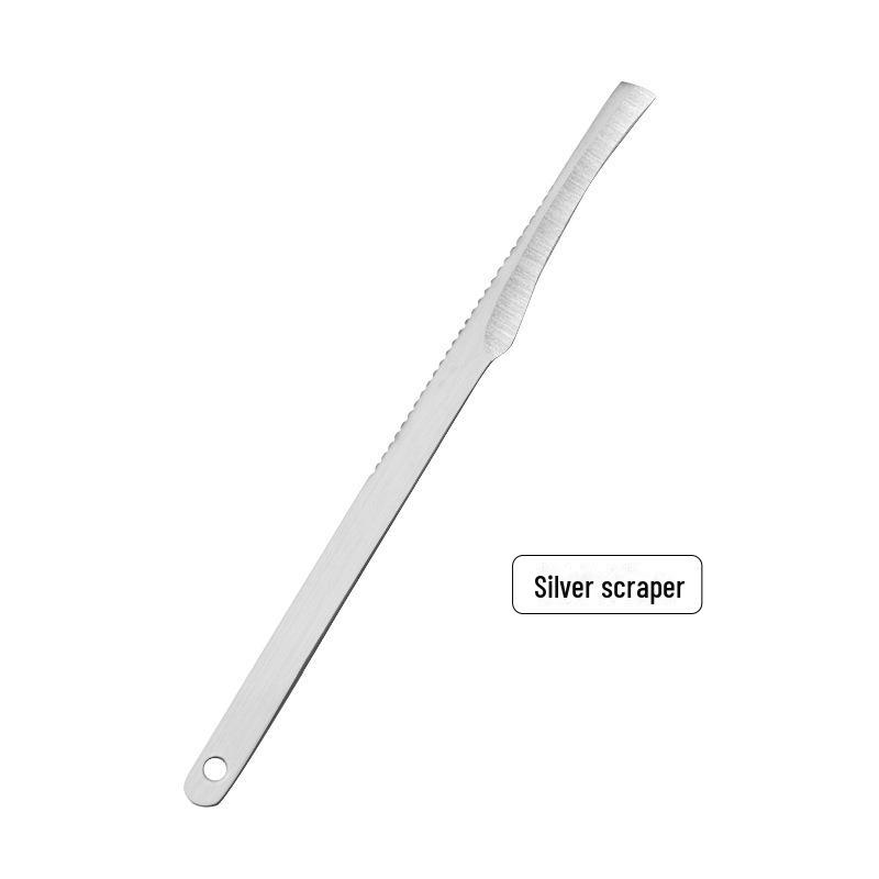 Stainless Steel Manicure & Pedicure Tool Set: Nail File, Dead Skin Fork, Double-Sided Pedicure File, and Clippers
