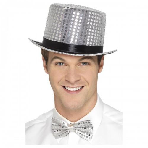 Smiffys Cappello a cilindro unisex per adulti con paillettes