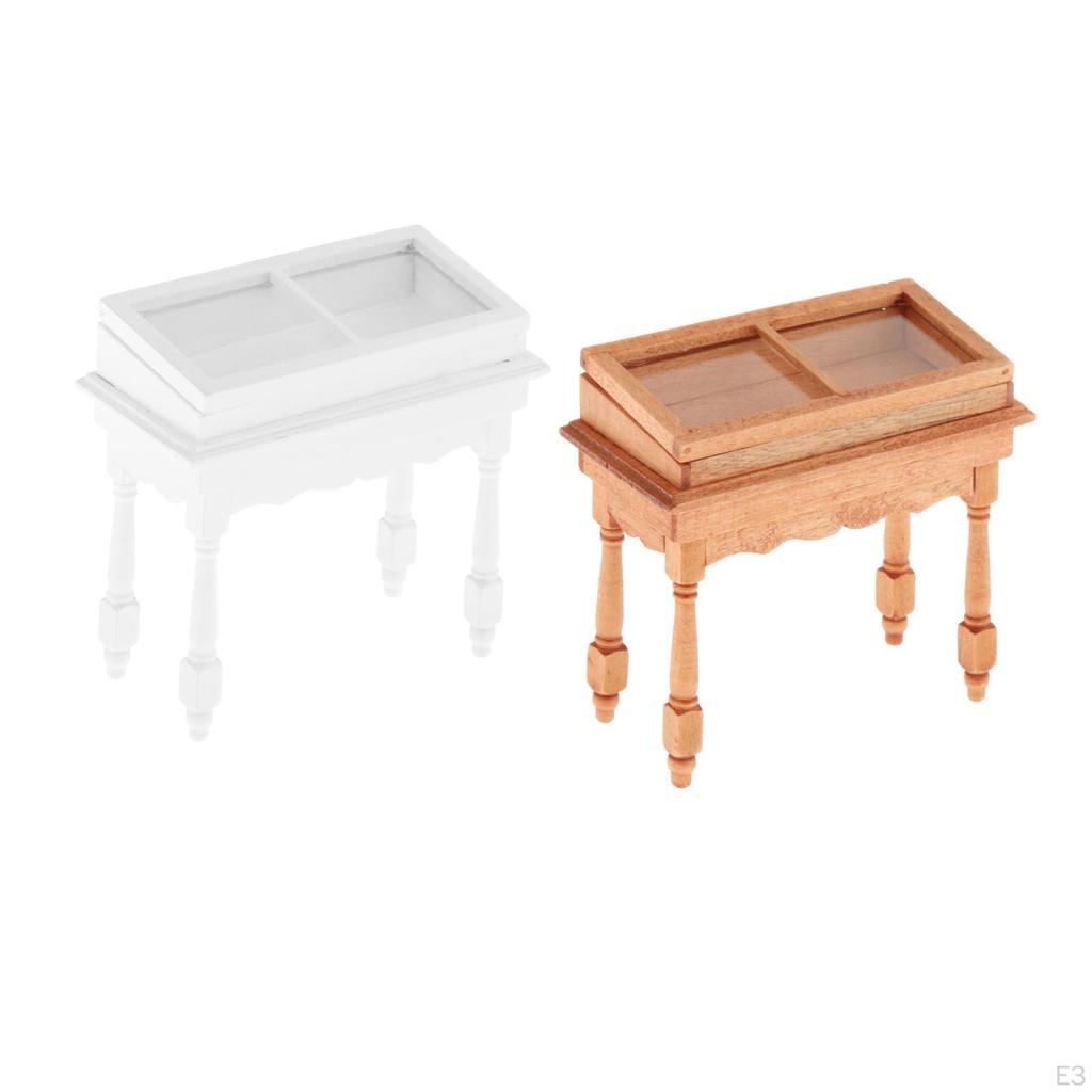 1/12 Dollhouse Cabinet Miniature Jewelry Display Scene Wooden