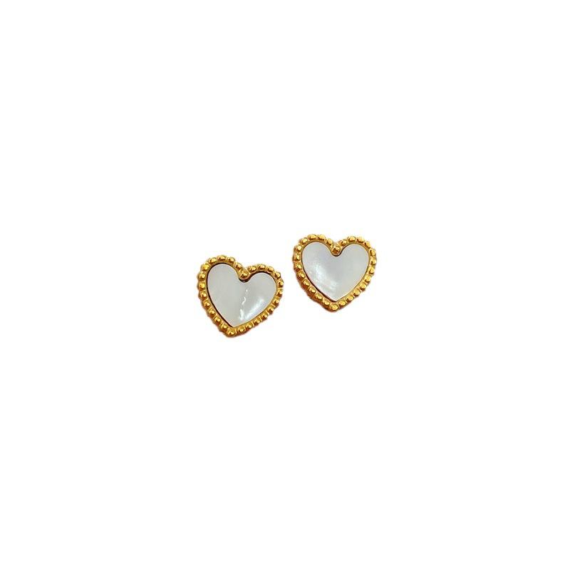 Shell Love Minimalist Stud Earrings Cold Men'S And Women'S Earrings Personality Temperament Banquet Earrings
