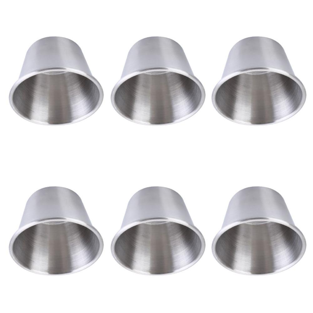 6 Pcs 70ml Stainless Steel Wine Glass Leakproof Stainless Steel Sauce Cups  Home Use