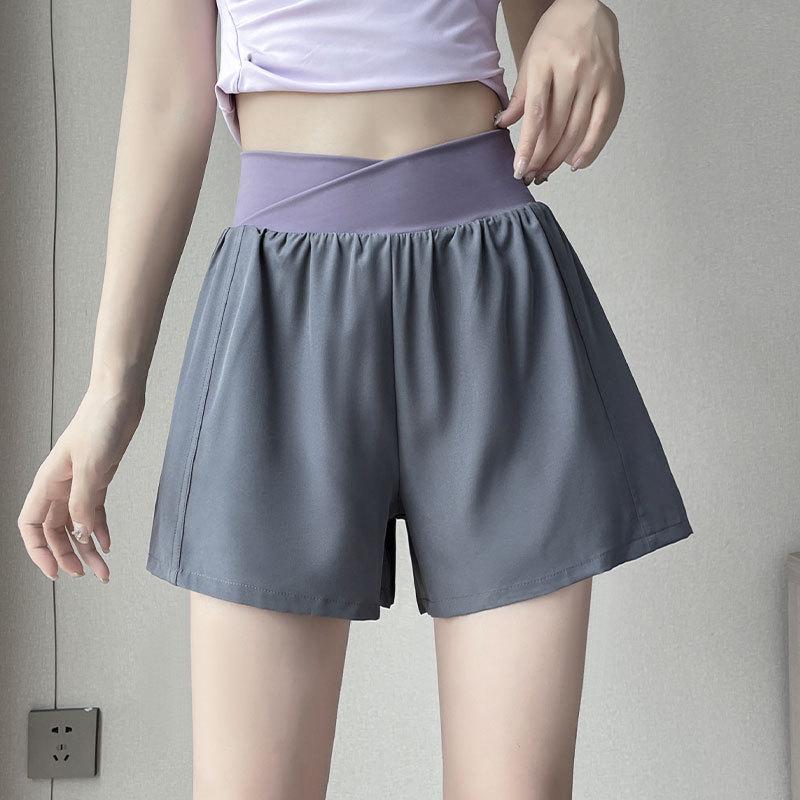 2025 Women's Summer Ice Silk Quick-Dry Running Suit - Fashionable Gym & Yoga Shorts