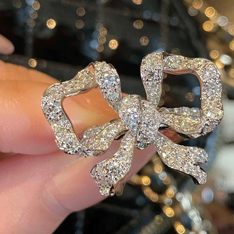 Bow Ring Women'S Opening High Sense Light Luxury Small Fresh Ring