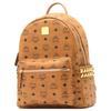 MCM Stark Classic Monogram Oboustranný s cvočky Batoh na dojíždění a párty z plátna a kůže Unisex batoh Hnědý Cognac MMKAAVE15CO001