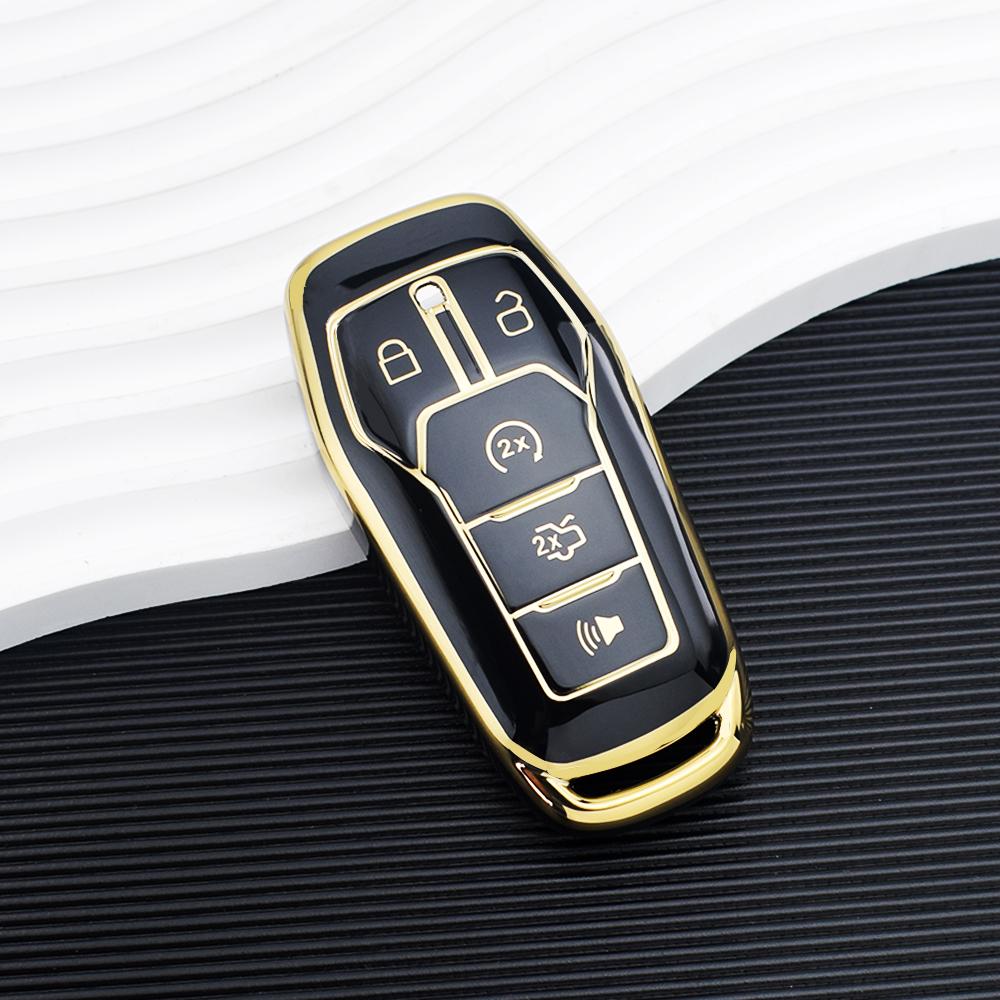 5 Buttons Tpu Car Remote Key Case Cover For Ford Fusion F-150 Edge Explorer Mustang Lincoln MKZ MKC Platinum 2016 F150 Lariat