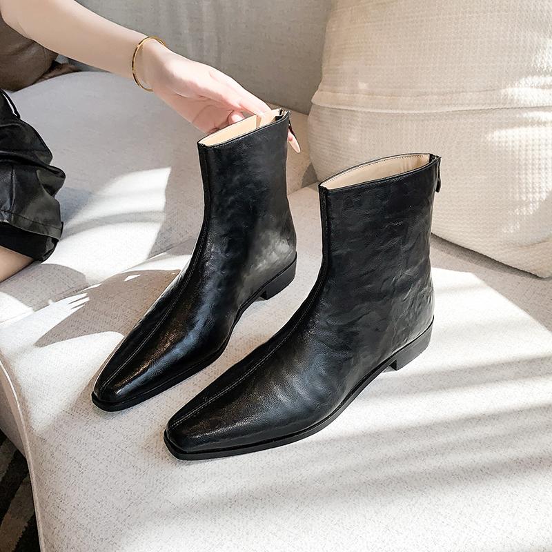 Casual Low Heel Women Ankle Boots Ladies Elegant Elastic Slim Short Booties Autumn Winter Womem's Shoes