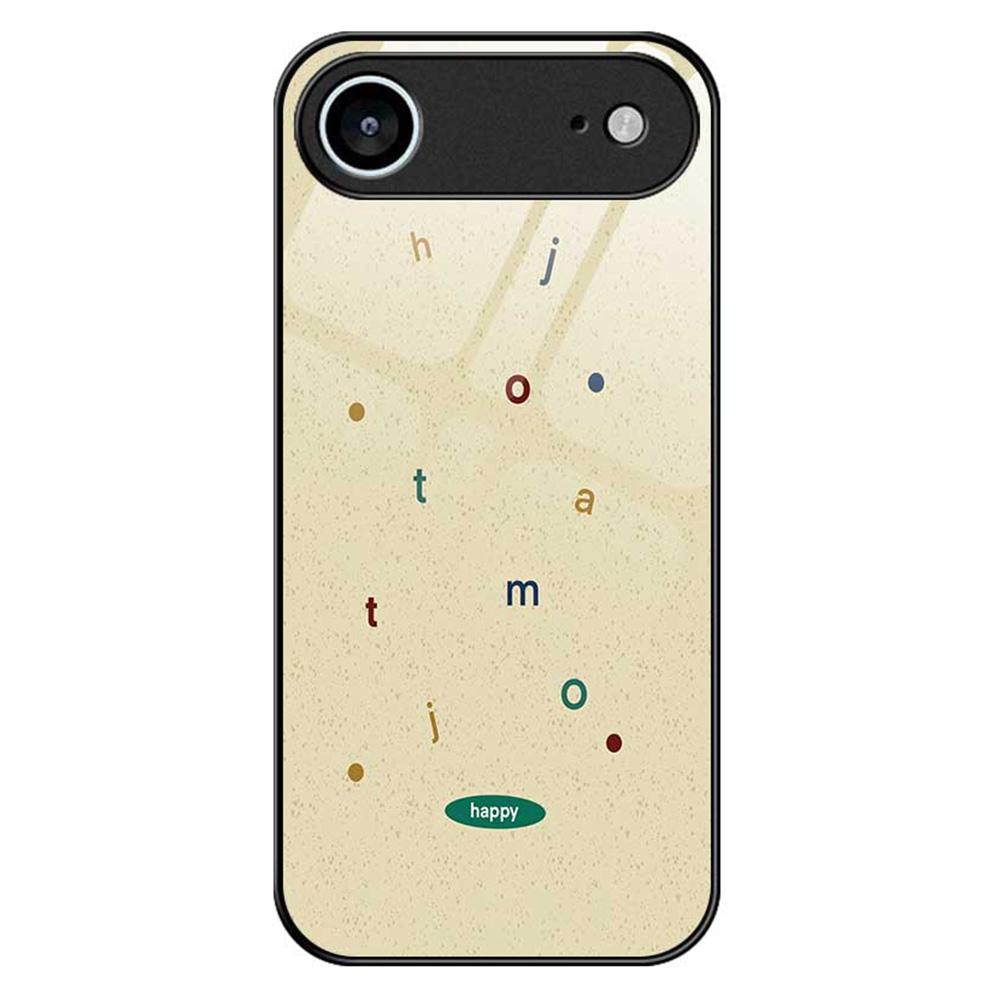 For iPhone 17 Air Case PC TPU Tempered Glass Pattern Printing Anti Drop Phone Back Cover