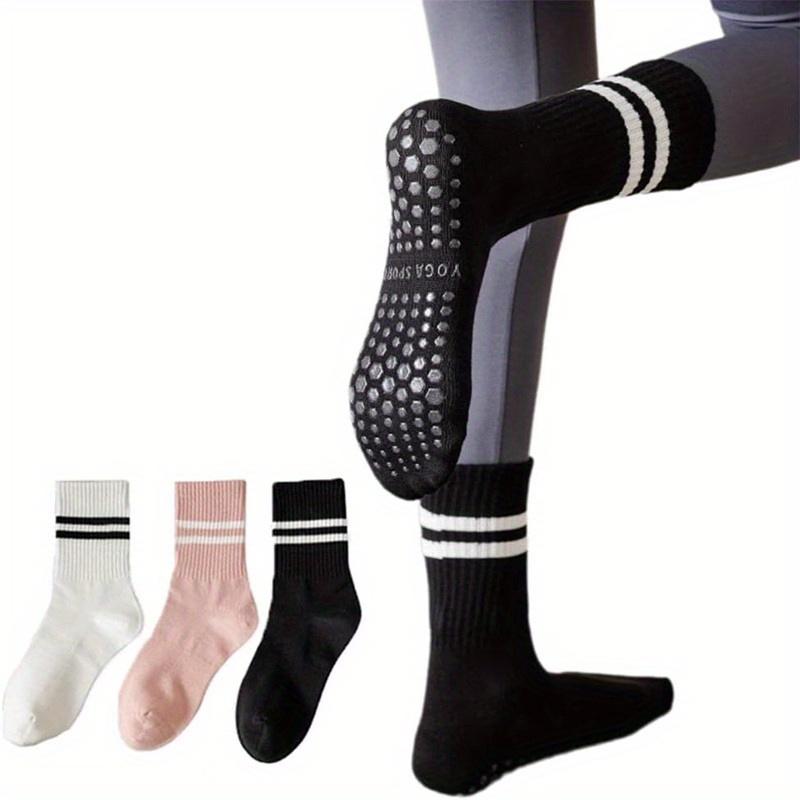 1PACK/3 Pairs of Women's Yoga Socks, Middle Tube Socks, Women's Pilates Socks, Ballet Barefoot Exercise Socks