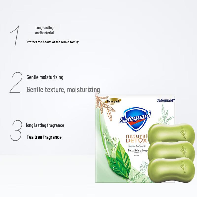 Safeguard Soothing Tea Tree Oil Detox Premium Soap