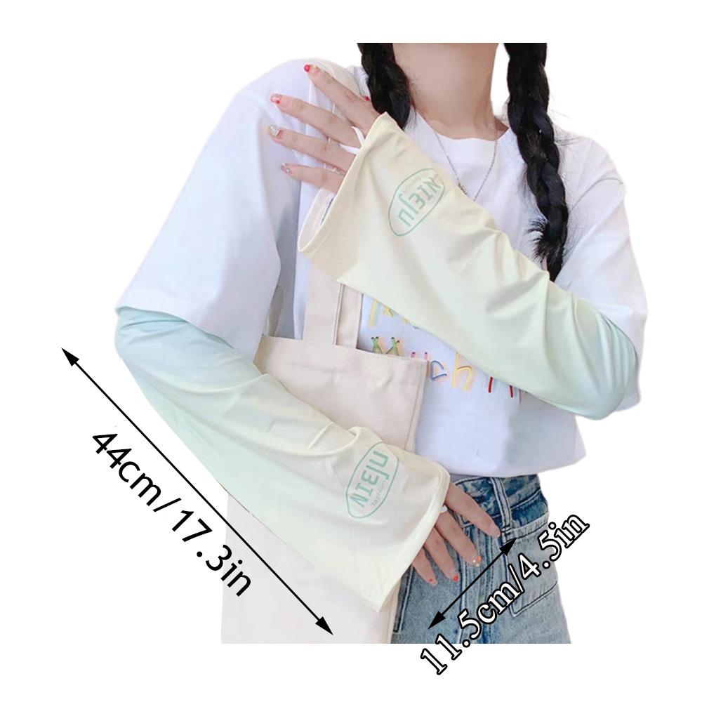 New Large Size Arm Sleeves Women Men Driving Cycling UV Protection Sleeves Summer Ice Sleeve Gloves Loose Breathable Arm Cover