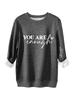 Women's Thickened Plush Hoodie 'You Are Always Enough' Print
