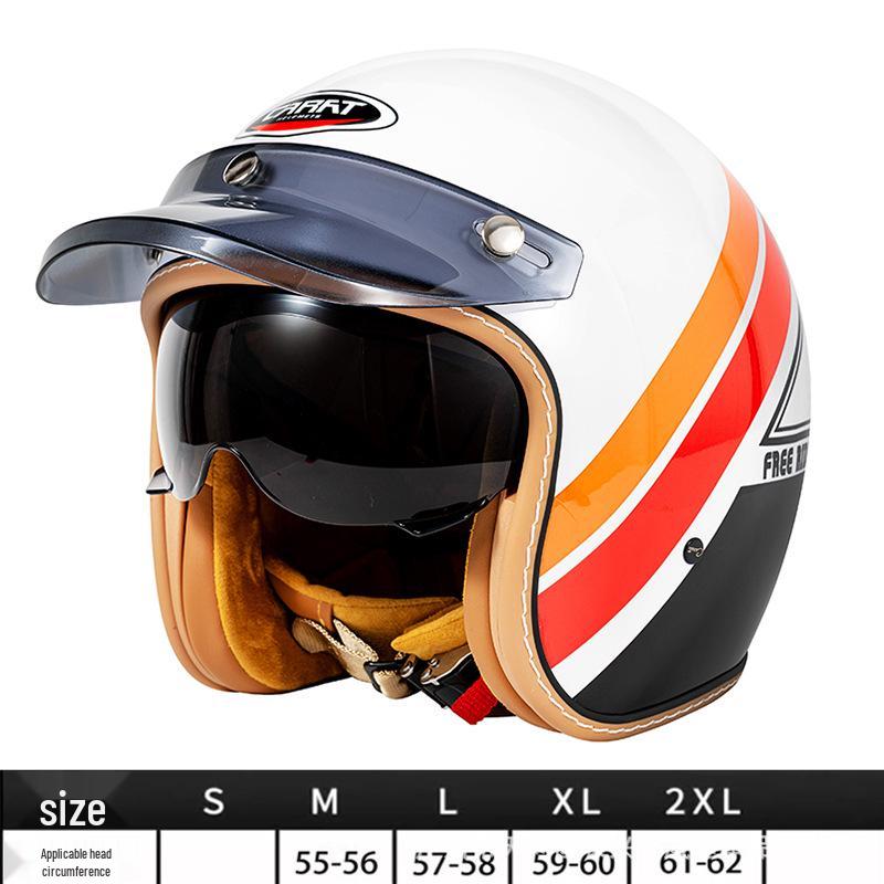 Best-Selling 3/4 DOT Motorcycle Helmet for Men & Women – Retro Scooter/Moped/Cruiser Style