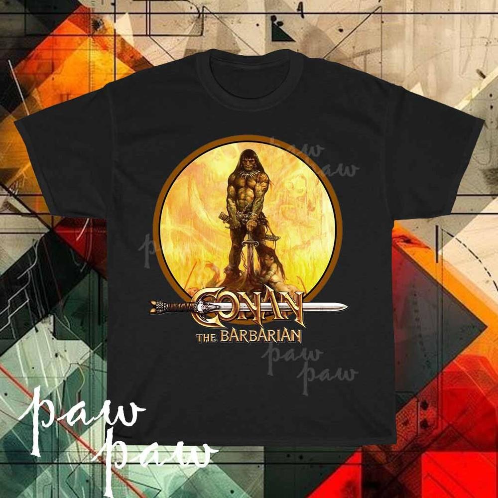 

New Conan The Barbarian Movie Poster Logo Men s T-shirt funny size S to 5XL XL