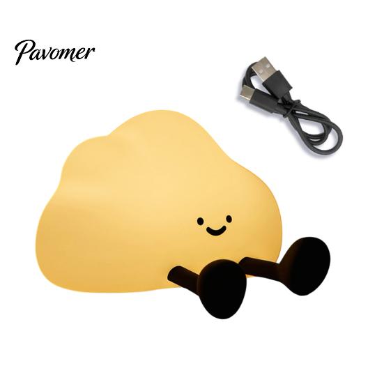 Holiday Present for Friends Cloud Night Light, Cute Silicone Nightlight Baby Toddler, Rechargeable LED Nursery Lamp with Durable Fall Resistant Timer,