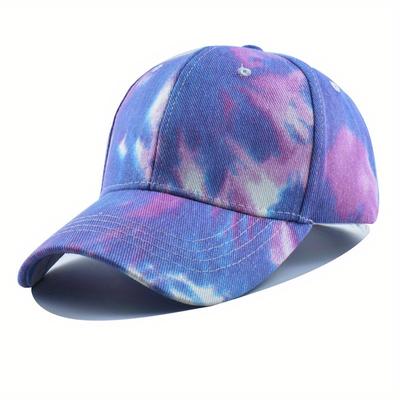 Dad Hat Colorful Tie-dye Snapback Caps Adjustable Sun Protection Baseball Cap For Women Men Outdoor Travel Sports Hiking Casual