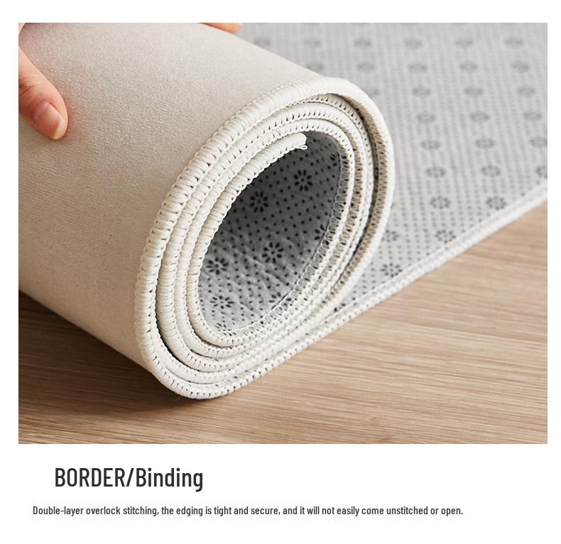 Cream-Style Non-Slip Living Room Rug, Dirt-Resistant Sofa Coffee Table Mat, Easy-Care Bedroom Floor Mat