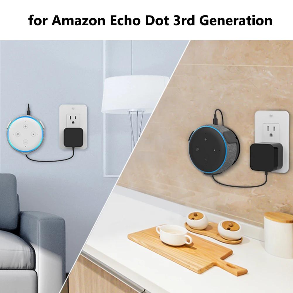 Speaker Wall Hanging Bracket Mount for Amazon Echo Dot 3rd Generation Smart Home Speaker Storage Organzier Rack