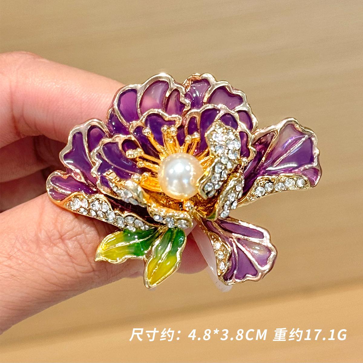 

Брошь в виде цветка пиона в национальном стиле для женщин, премиальная булавка Sense, нежная ципао, аксессуары для ханьфу, куртка, пальто, корсаж, аксессуары