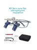 Binocular magnifying glass with 6-fold magnification, suitable for fine work, adjustable interpupillary distance.